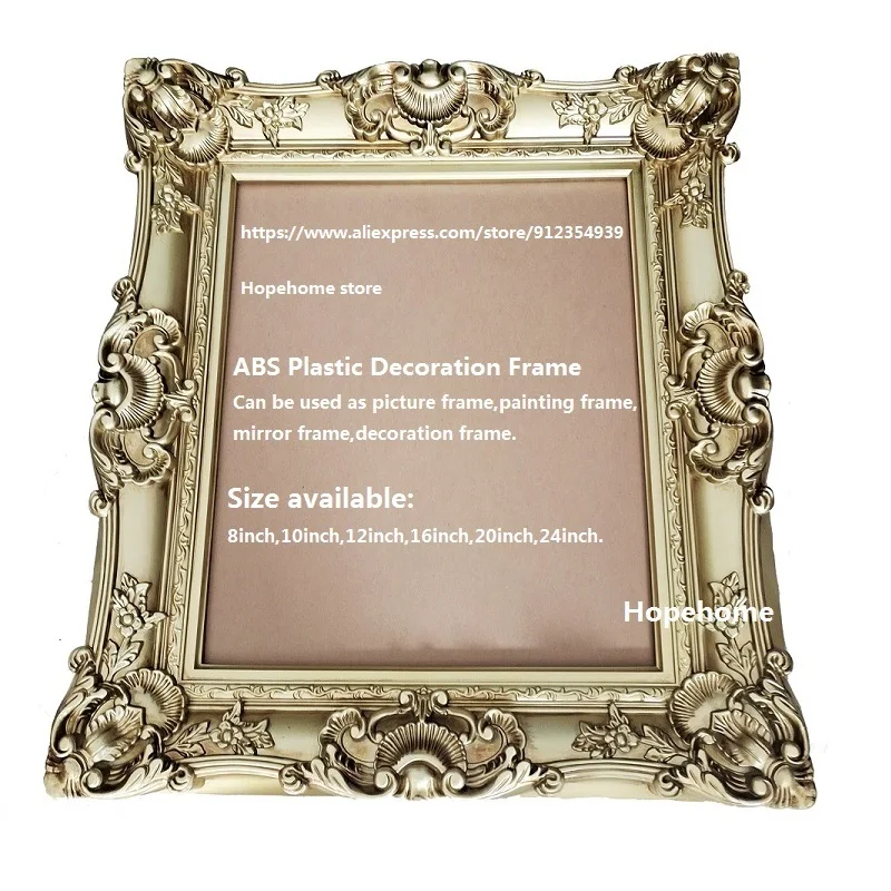 

ABS Plastic European Style Antique Wedding Decoration Picture Frame Painting Mirror Frame