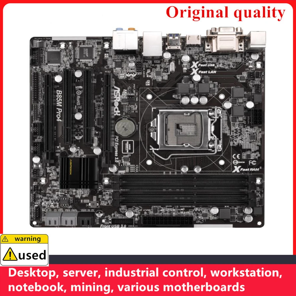 Используется для материнских плат ASROCK B85M Pro4, LGA 1150 DDR3 32 ГБ, Φ для Intel B85 десктопной материнской платы SATA III USB3.0