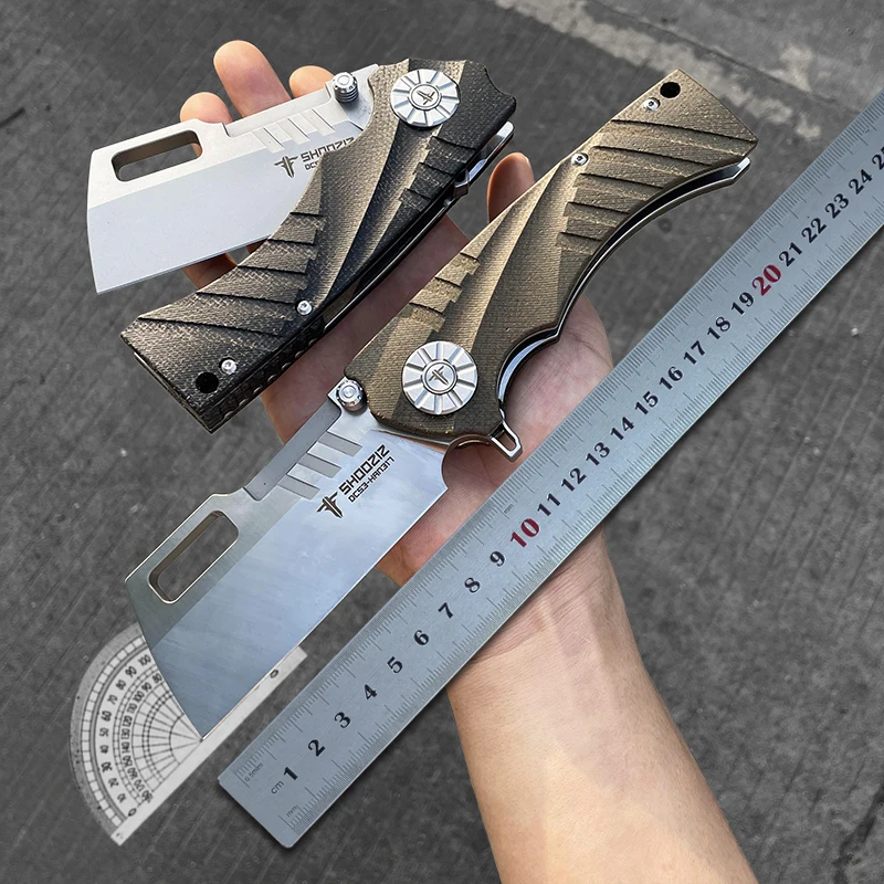STRIDER MFS TRIBUT NEW HAN317 Knife  Linen Handle Folding Blade Knife Outdoor Climbing Hunting Tactics Survival Jungle Rescue