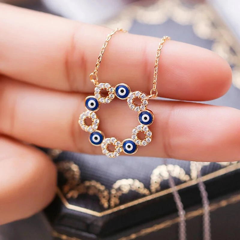 

Newly-designed Women's Necklace Blue Epoxy Unique Girls Neck Accessories Party Daily Wear Delicate Jewelry Drop Shipping