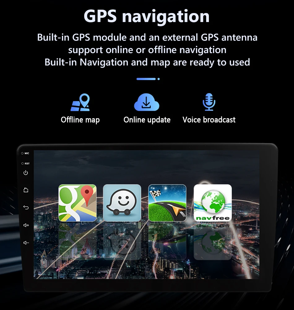 Автомагнитола Eunavi мультимедийный плеер на Android с GPS для Toyota Volkswagen Hyundai Kia Nissan Honda Lada