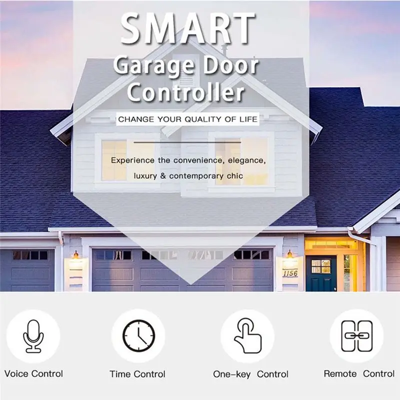 Фото Умный контроллер гаражных ворот Smart-Tuya Wi-Fi, умный переключатель дверей, совместимый с Alexa, Google Home, управление через приложение Smart Life Tuya №5