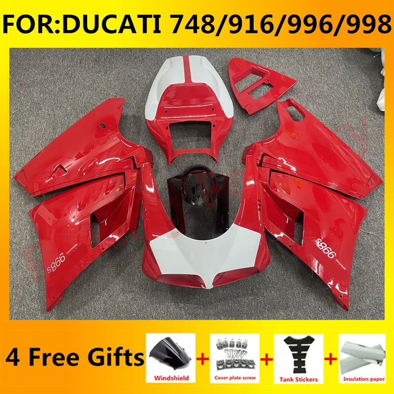 

NEW Motorcycle Injection Fairing Bodywork 748 1996 - 2002 for DUCATI 916 996 998 1999 Fairings for DUCATI 916 1999 set red White