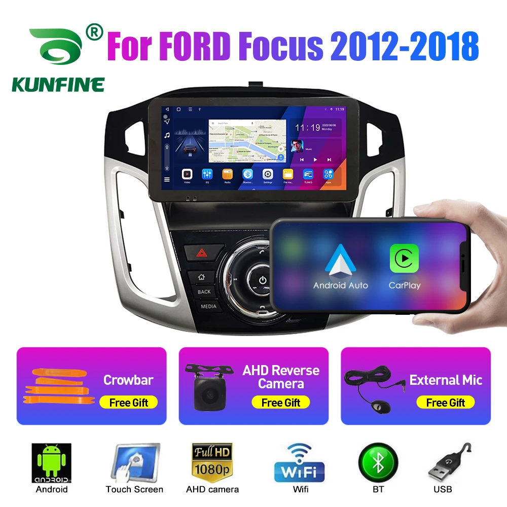 10.33 Inch Car Radio For FORD Focus 2012-2018 2Din Android Octa Core Car Stereo DVD GPS Navigation Player QLED Screen Carplay