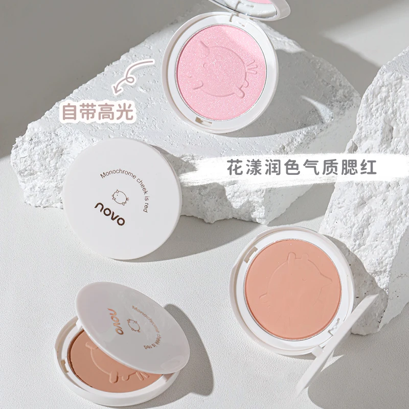 

Cute Pets Peach Roses Baked Natural Blush Smooth Powder Matte Shiny Texture Blusher Lasting Silky Touch Waterproof Cheek Makeup