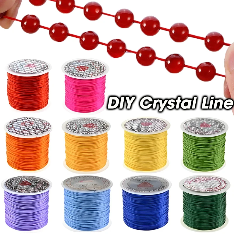 Купи 24 Colors Transparent Elastic Crystal Line Beading Cord String Wire Thread for Jewelry Making DIY Necklace Bracelet Accessories за 69 рублей в магазине AliExpress