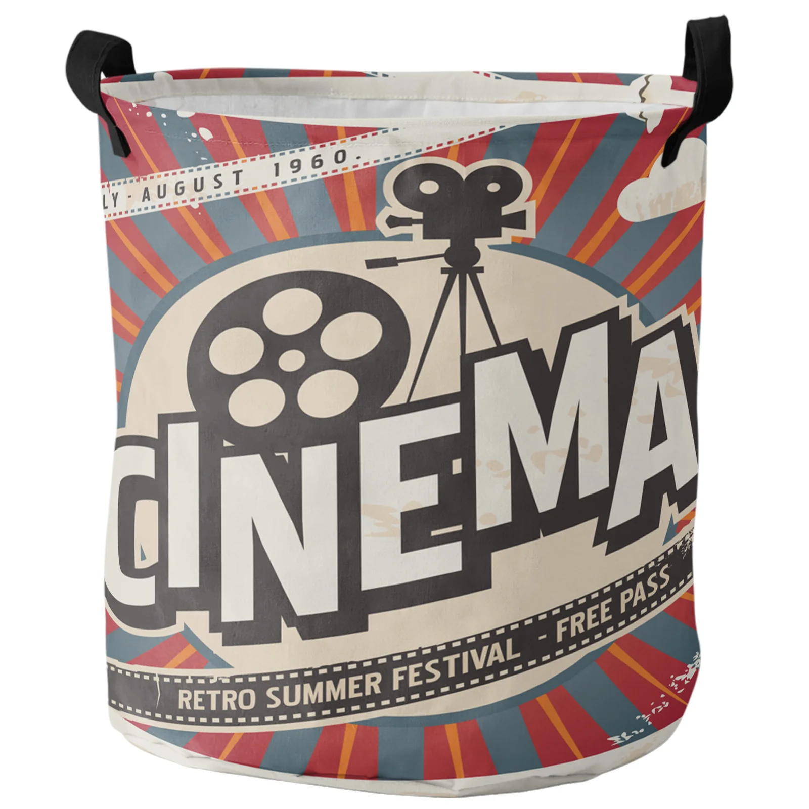 

Складная корзина для белья в стиле ретро с проектором облаков, органайзер для игрушек, корзина для белья для грязной одежды, корзины для хра...