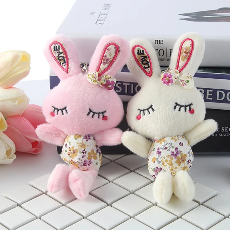 

1Pc Squinting Rabbit Plush Toy Bunny Stuffed Doll Car Backpack Key Chain Pendant Decoration Soft Plush Toy Kid Gift
