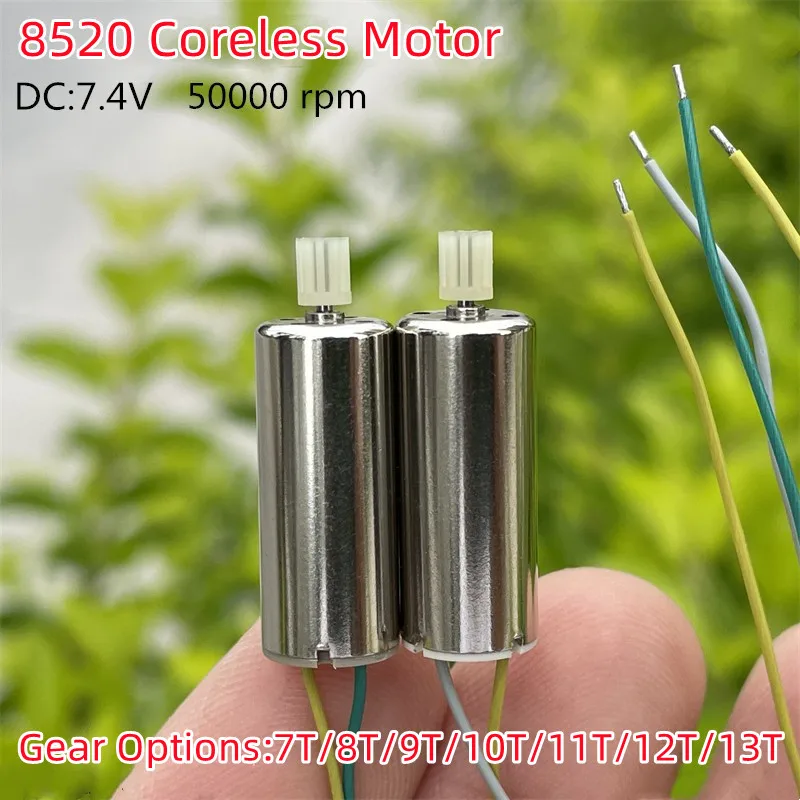 

FPV RC Drone Motor 7.4V 8520 2S Coreless CW CCW Motor Engine for DIY QAV Quadcopter Spare Parts 7T 8T 9T 10T 11T 12T 13T Gear