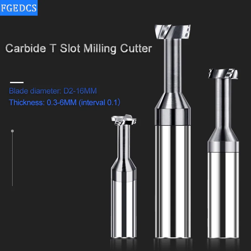 

Carbide T Slot Milling Cutter Tungsten Steel Alloy CNC Tools Metal Machining 2mm 3mm 4mm 5mm 6mm 8mm Groove T Type End Mills