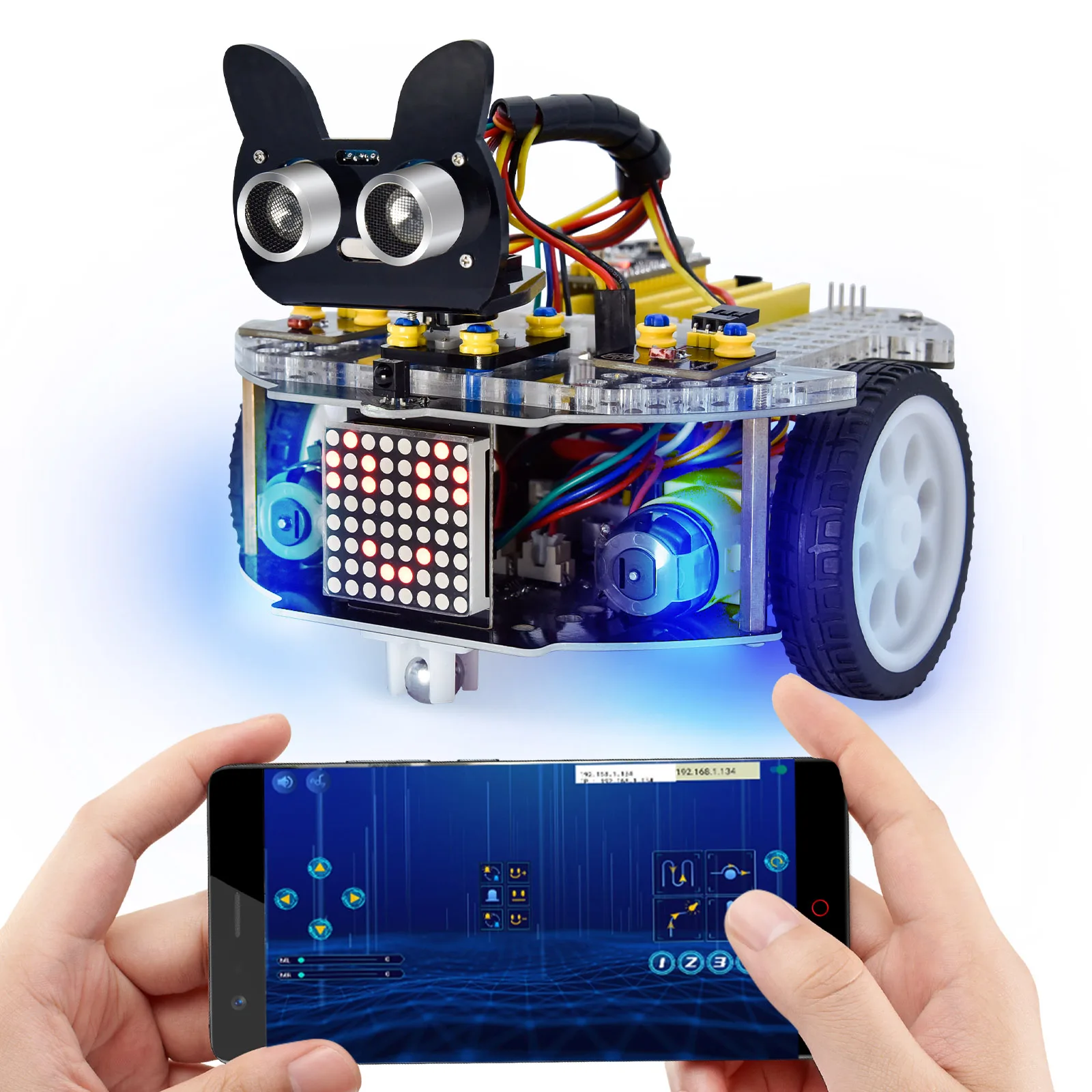 Фото Набор Keyestudio Beetlebot 3 в 1 для робота-автомобиля, совместимый с Arduino Nano STEM Education №1