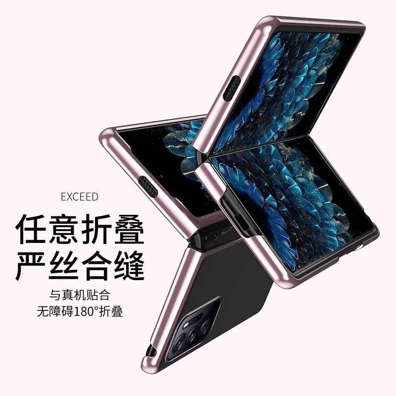 

Fold Case Flip for Oppo Find N Case Electroplated Transparent Mobile Phone