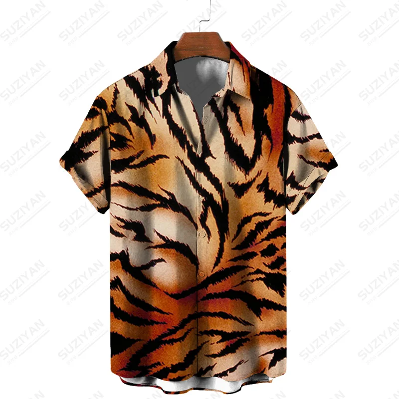 

2022Halloween Shirt Japanese Fashion Hawaiian Mens Clothes Wild Size Patterns Anime Turn-Down New Arrivals Superimposed Clothe