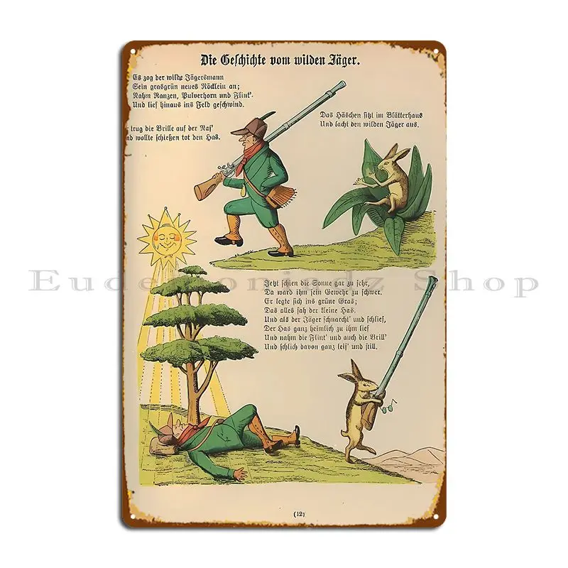 Die Panger Vomden J%C3%A4ger Tafel 1 Heinrich Hoffmann 1884 металлический знак персонализированный клубный
