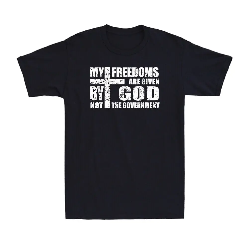 

Забавная японская Повседневная футболка с принтом «Мои свободы дают Бог, а не графика», новинка, Мужская футболка