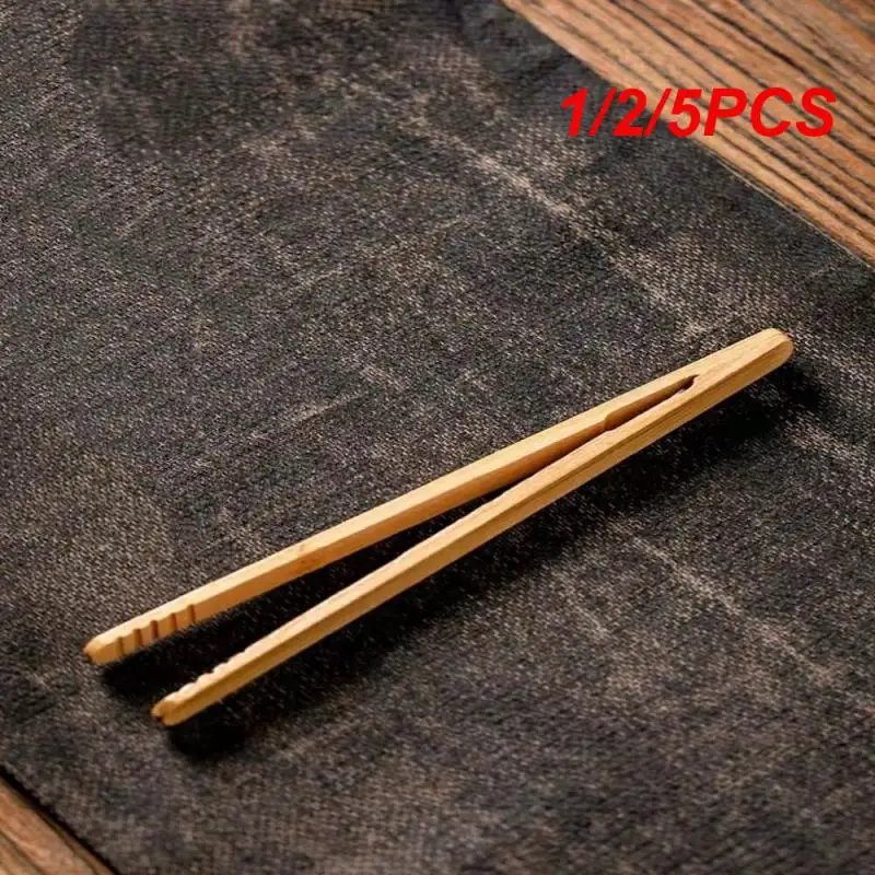 

1/2/5PCS Bamboo Tongs Natural Bamboo Wooden Food Toaster Tongs Tea Clip Bamboo Tweezers for Toast Pickles Tea Cooking Kitchen