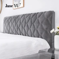 solid color bed back dust protector cover all inclusive super soft smooth quilted head cover thicken velvet headboard cover