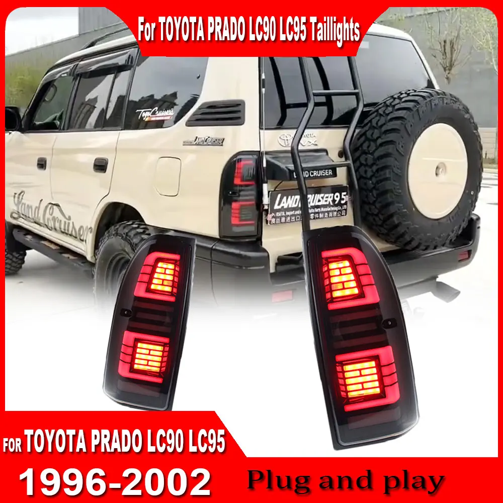 Фото Задние фонари для Land Cruiser Prado LC90 LC95 1996-2002: Светодиодные стоп-сигналы и указатели поворота в сборе №1