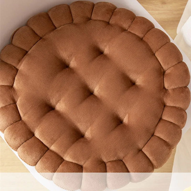 

2 Piece Simple Round Cushion Milk Velvet Office Chair Mat Work Student Office Dormitory Outdoor Back Cushions Home Decoration
