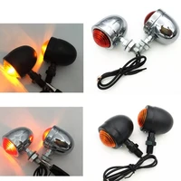 1 x universal motorcycle amber black mini bullet turn signals brake running lights turn signals indicators