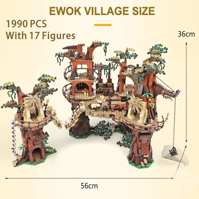 

The Ewok Village 1990 PCS Building Blocks Bricks Model Toys Kid Birthday Christmas Gifts Compatible 10236 05047 81049