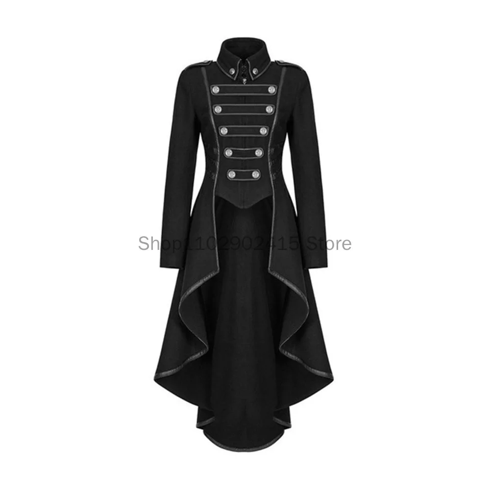 

2023 Spring Casual Gothic Oversized Party Warm Women Long Trench Coats Black Slim Plain Pleated Autumn Female Goth Overcoats
