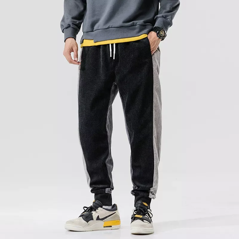 

NEW IN Men Sweatpants Elastic Waist Harem Pant Street Punk Jogging Pants Male Hip Hop Casual Black Trousers Fashion Streetwear