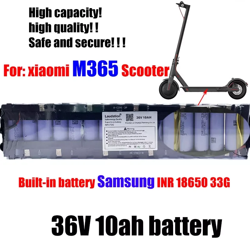 

Комплект батарей для Xiaomi M365 Pro, специальный электрический Scoote, высокое качество, 36 В, 10 Ач, встроенный Samsung INR 18650, 33G, 10S3P, Ач, 50 км