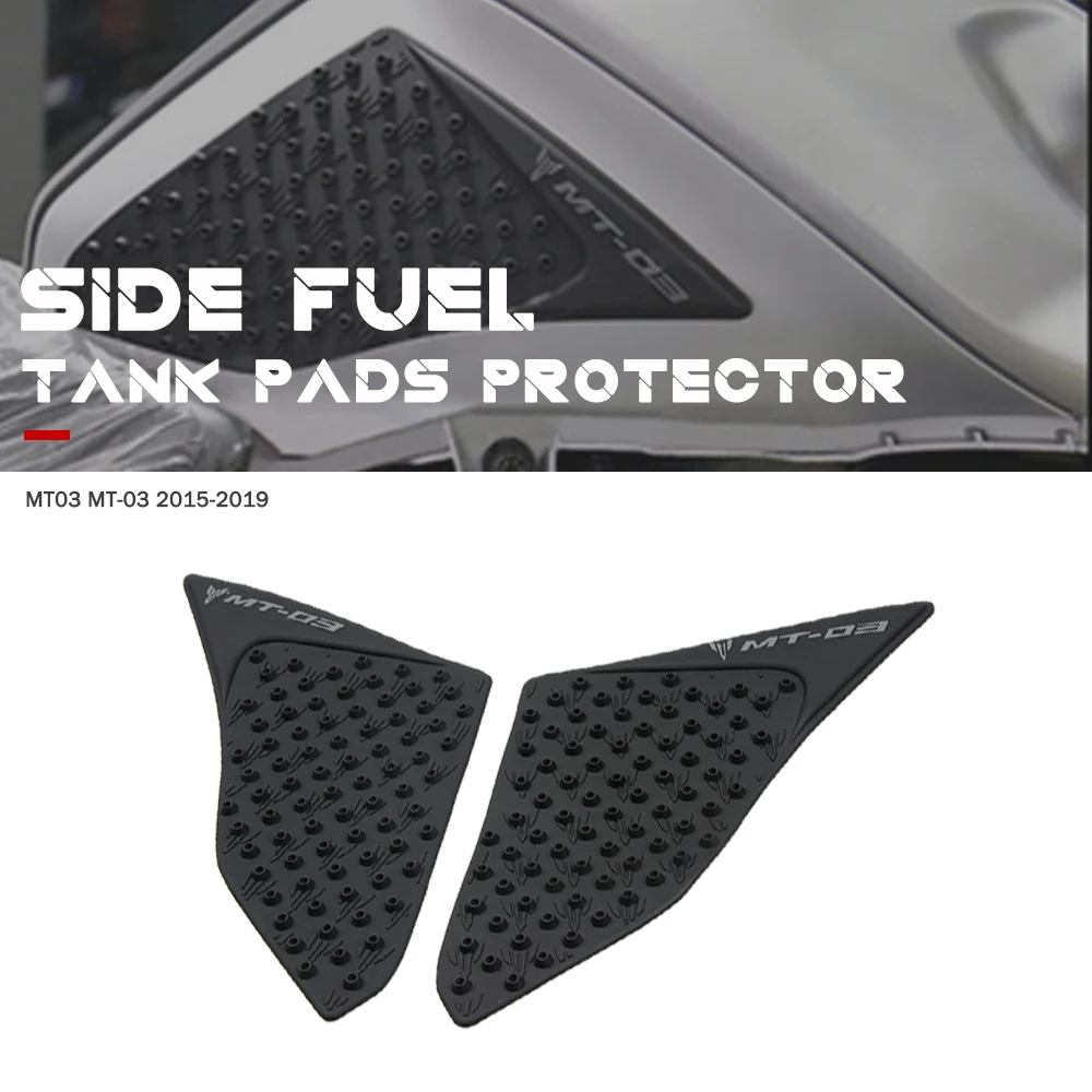 

NEW For Yamaha MT03 MT-03 Tank Sticker Decal Gas Fuel Knee Grip Traction Side Pad Protector 2015 2016 2017 2018 2019 Motorcycle