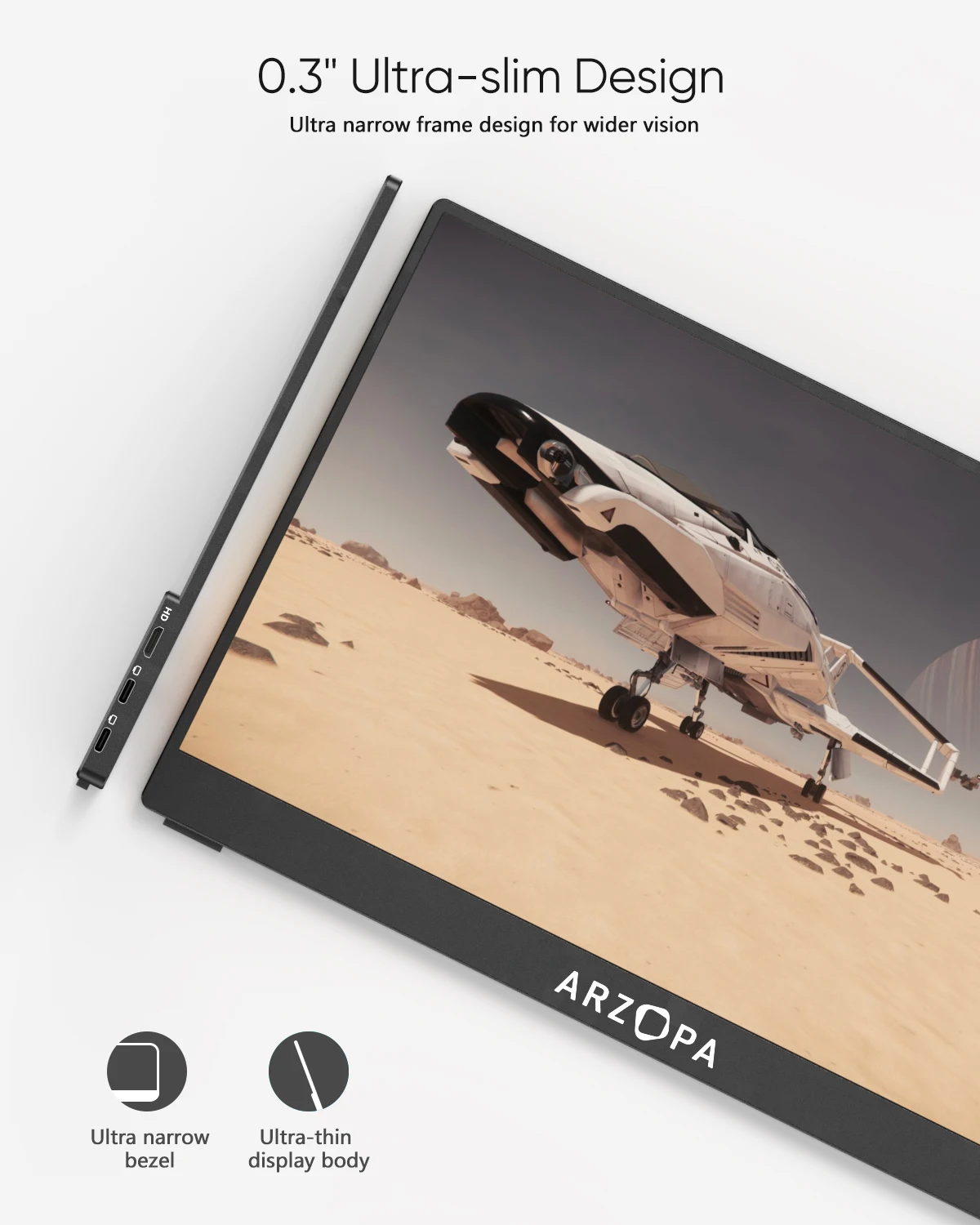 Портативный игровой монитор 15 6 '𧅄 Гц 1080P FHD для Switch Xbox PS5 ноутбуков ПК Mac