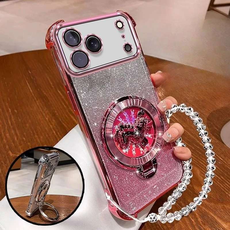 Фото Противоударный чехол-браслет с блестками и кристаллами для Google Pixel 10 9 8 7 Pro XL 9A 8A 7A, силиконовый чехол №2