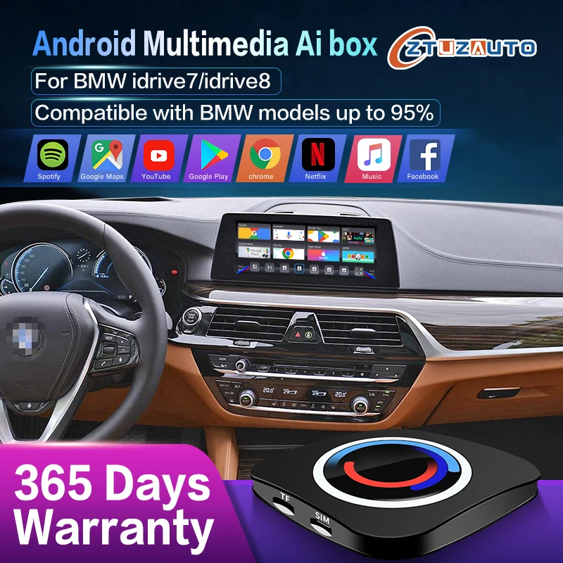 Фото 2023 CarPlay Ai Box для BMW ID6 ID7 ID8 обновление Andriod 10 Iptv Netflix Youtube Встроенный Gps Pluy и воспроизведение 4G Lte двойной Bluetooth №1
