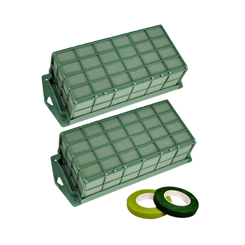 

2Pcs Floral Foam Cage, Dry And Wet Rectangle Flower Cage Holders For Fresh Flowers, Wedding, Home And Garden Decorations