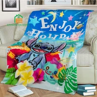 cartoon stitch high quality flannel throw blanket warm blanket suitable for air conditioning blanket picnic blanket