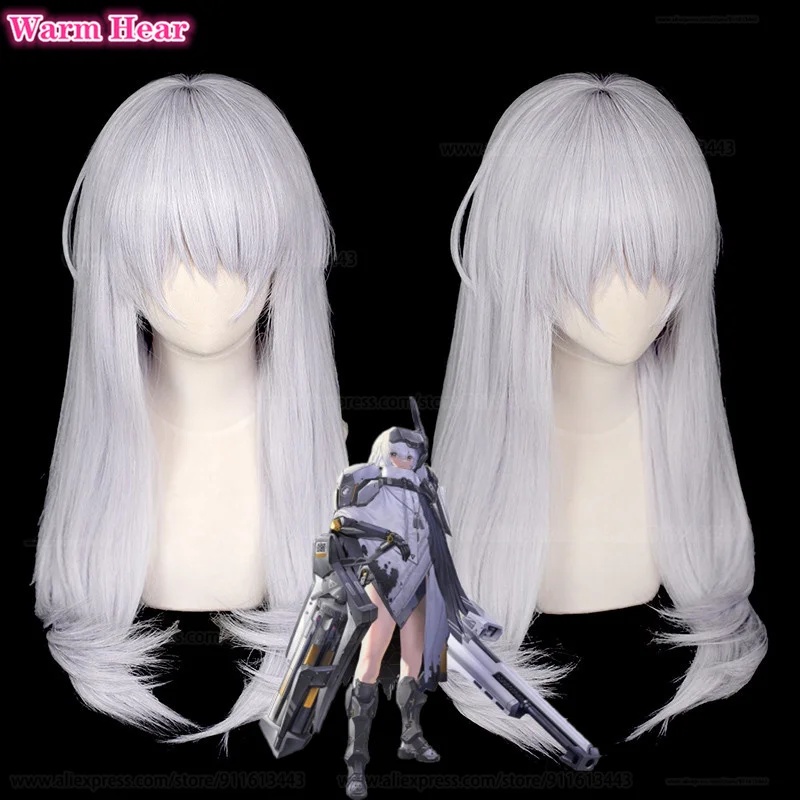 

NIKKE, богиня победы, снег, длинная 70 см, белый парик, термостойкие волосы, Фотосессия + бесплатная шапочка для парика