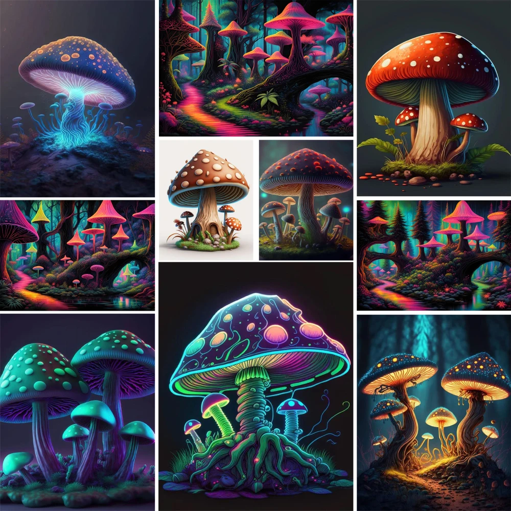 Набор для вышивки крестиком 11CT с принтом гриброн