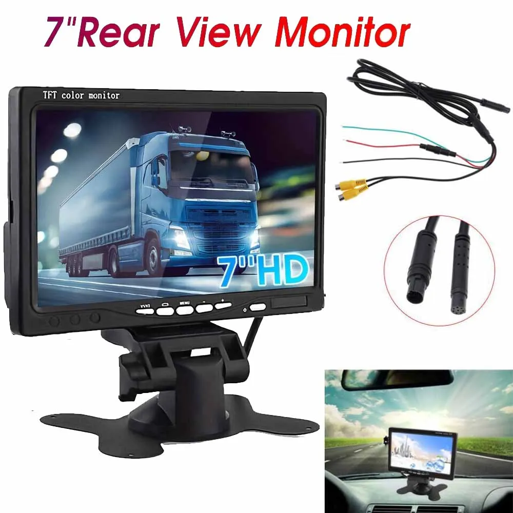 7-дюймовый HD ЖК-дисплей Bileeko монитор заднего вида для камеры автомобиля