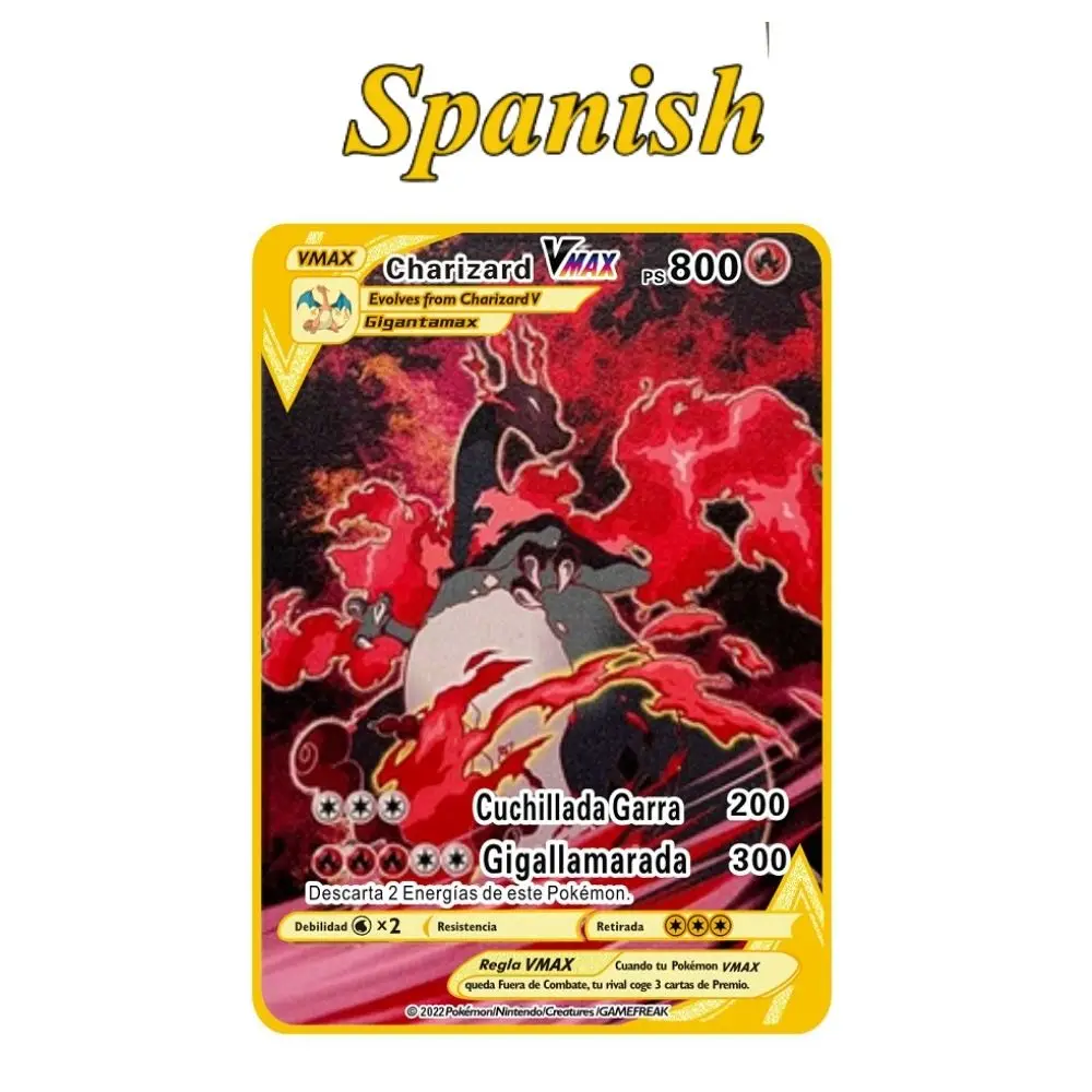 10000Point Arceus Vmax Pokemon Cards Metal DIY Card Пикачу Чаризард Golden Limited Edition Kids Gift игровая коллекция