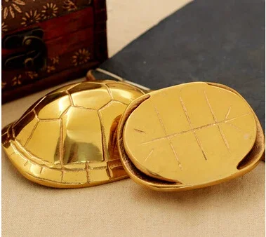 SCY 330 +++ медная панцирь черепахи украшение для гадания принадлежности фэн-шуй