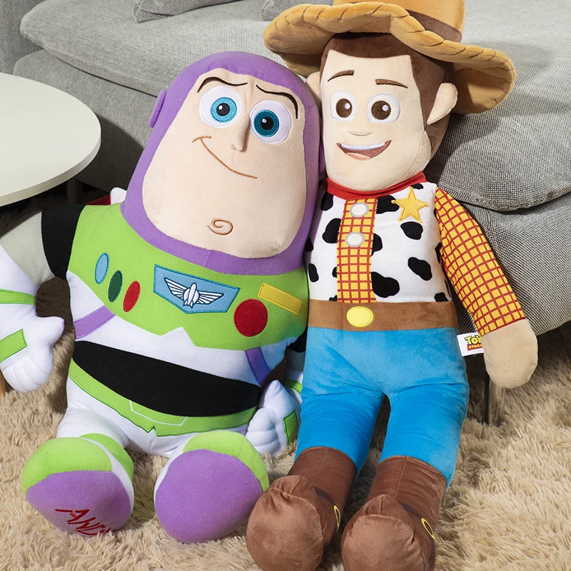 

80-120cm Big Size Toy Story Hot Sherif Woody Buzz Lightyear Dolls Plush Toys Disney Anime Woody Hang Toy Gift