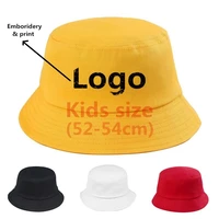 kids casual cotton bucket hat custom child fisherman hats outdoor sun protection hats boy girls panama caps gorros 3 8 years