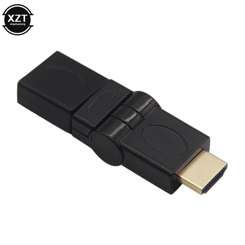 kompatybilny z HDMI kabel przejściowy męski na żeński Mini konwerter wielokątowy obrotowy o 360 stopni 1080P HD do złącza TV PC
