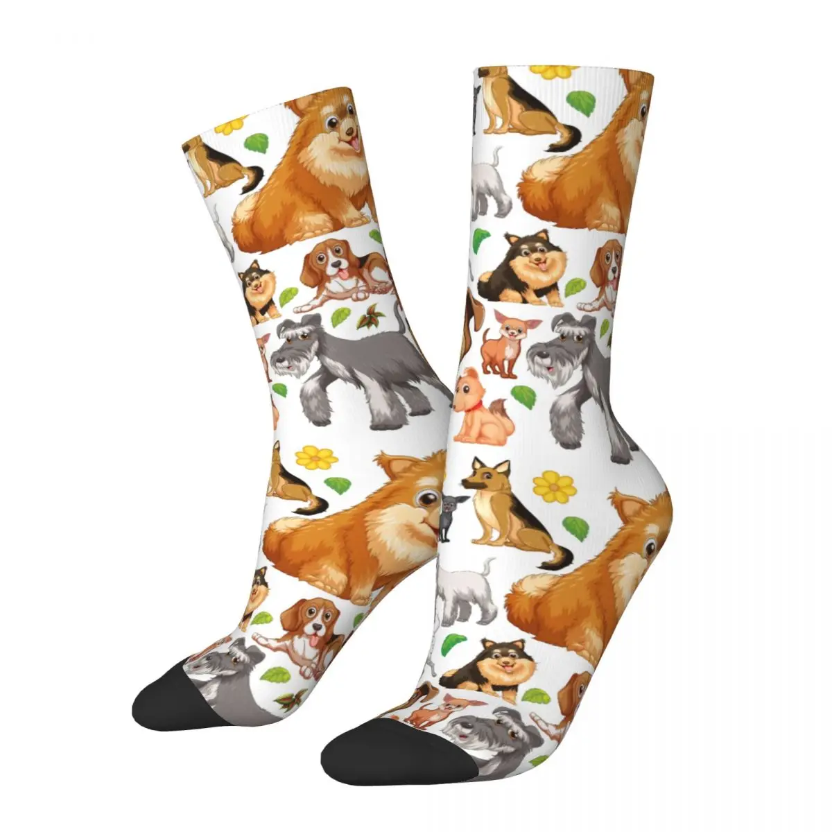 Unisex Dog Gentle And Quiet Be Clever And Sensible Street Seamless Crew Sock