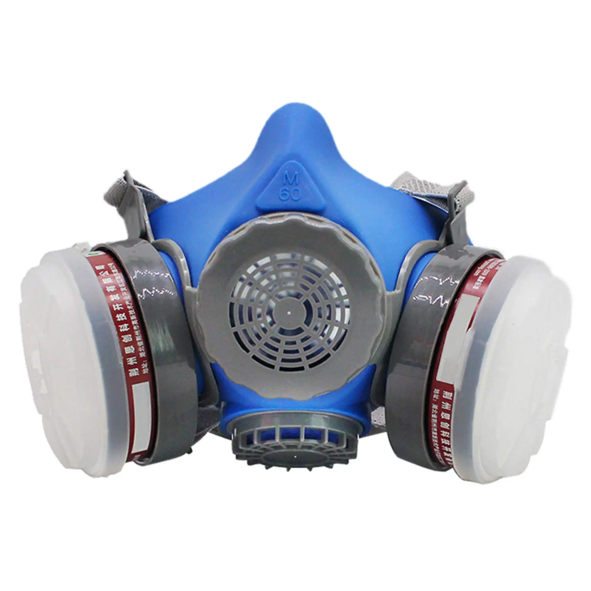 

Blue Safety Protection Half Mask Reusable With Double Filter Effective Dustproof Multipurpose Suitable For Adults