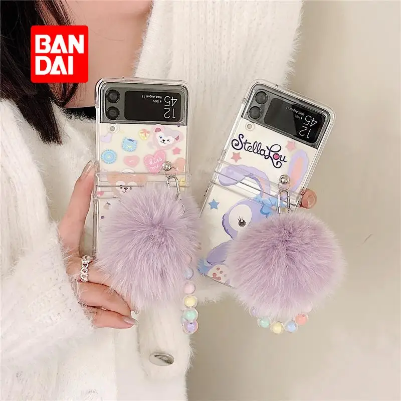 

Bandai Disney Folding Case for Samsung Galaxy Z Flip 3 f7110 Kawaii Phone Protective Cover Cute Non-Slip Coque Fundas