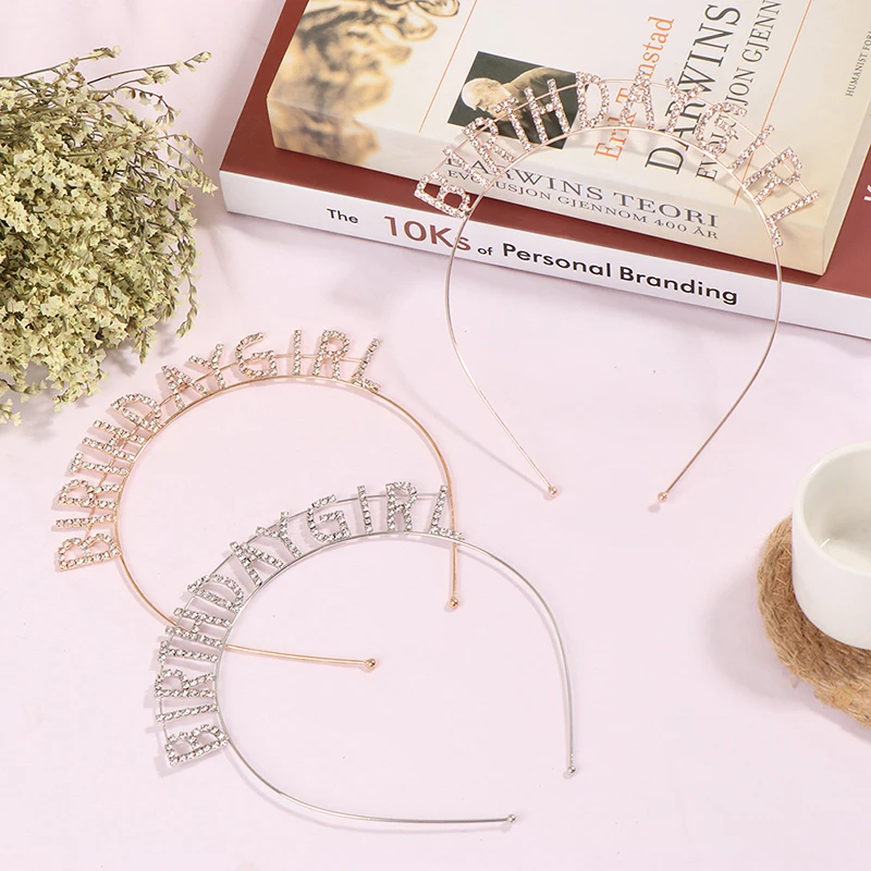 

Металлическая искусственная инкрустированная повязка на голову, обруч для волос для девочек на день рождения, аксессуары для искусственной короны