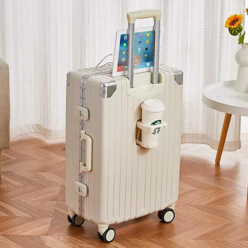 

20 24 26 inch Suitcase Luggage Neutral Both Men And Women ABS+PC Spinner Large Aluminum Frame Rolling Luggage Bad Travelling Bag