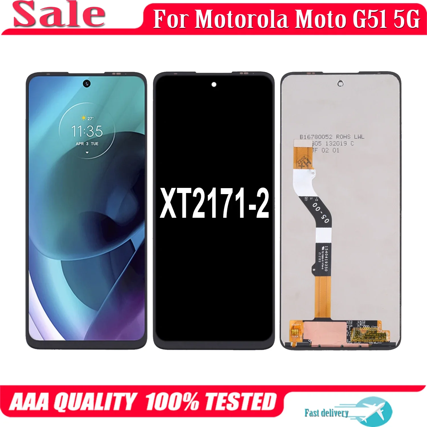 Для Motorola Moto G51 XT2171-2 ЖК-дисплей сенсорный экран сменный дигитайзер в сборе