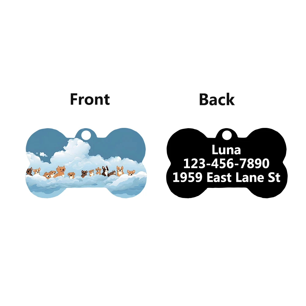 

Personalized Dog ID Tag Anti-lost Pet Name Shiny Planet Tag Engraving for Puppy ID Collar Nameplate Pendant for Pets dog