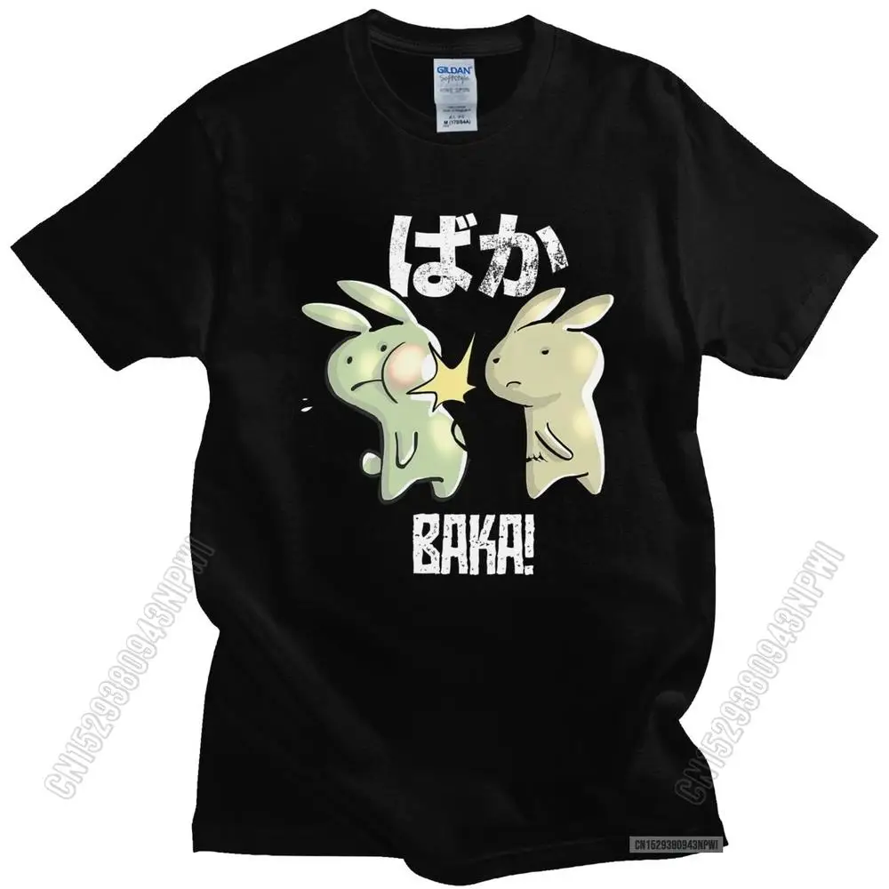 

Kawaii Anime Baka Rabbit Slap T Shirt Men Soft Fabric Japanese Manga Casual T-Shirt Pre-Shrunk Cotton Regular Fit Tee Tops Gift
